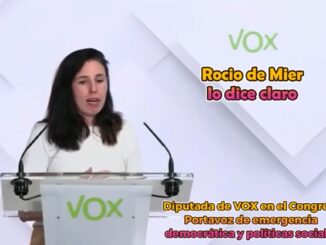 La Diputada en el Congreso Rocío de Mier deja claro el ideario de VOX «en España sobran 7 u 8 millones de personas»